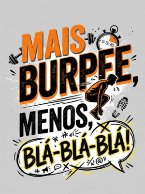 Camiseta Dryfit Mais Burpee Menos Blá Blá Blá Dryfit