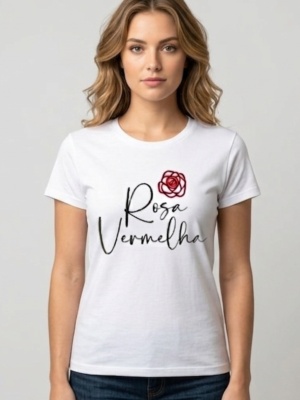 Camiseta Rosa Vermelha