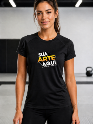 Camiseta Dryfit Personalizada TWB Fem Preta