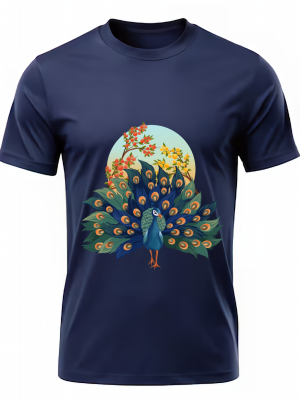 Camiseta Coleção Voo do Coração Unissex – Estampa Exclusiva Inspiradora em Algodão PAVÃO