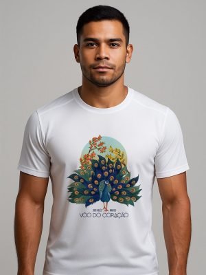 Camiseta Vôo do Coração Ricco Valdéz - Pavão