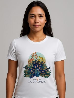 Camiseta Vôo do Coração Ricco Valdéz - Pavão