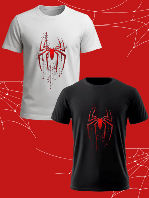 Camiseta Aranha Vermelha Minimalista Geek | Inspirada no Universo do Homem-Aranha